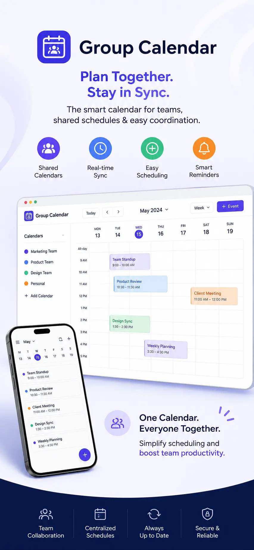 Group Calendar shared scheduling platform preview