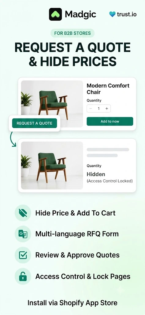 Madgic Hide Price Shopify app preview